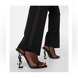 Saint Laurent Black Opyum open toe heels !👌💥🔥
